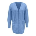thumbnail image 5 of Sweaters for Women Trendy Knit Long Sleeve Cardigan Solid Color Fall Outerwear, 5 of 5