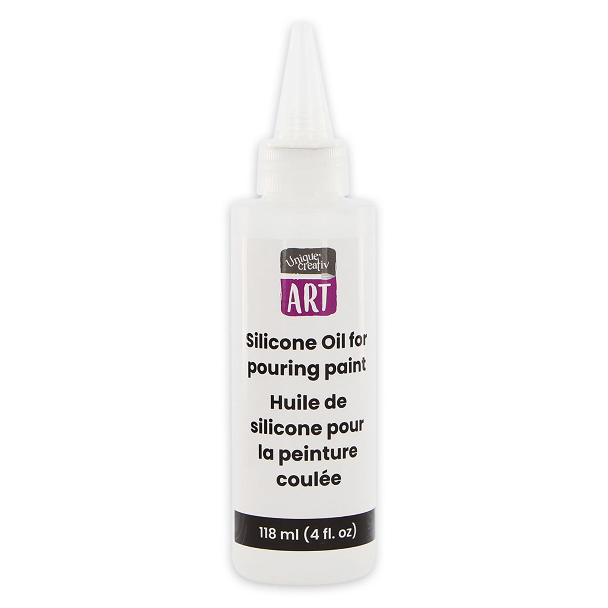 UNIQUE CREATIV ART Silicone Oil — 118 mL (4 fl oz) Additive for Fluid‑Art Cells