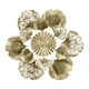 thumbnail image 4 of Decoración de arte de pared de metal 3D, escultura de pared ahueca hacia fuera estatuilla artesanía flor de hierro moderno para sala de estar porche Flor de disco perfecl Arte de pared colgante, 4 of 8