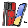 thumbnail image 2 of Venoro for Samsung Galaxy A15 5G Case with Car Magnetic Mount Stand and Slide Camera Lens Cover, Red, 2 of 12