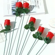 30PCS Red Roses Artificial Flowers Artificial Flowers Realistic Roses for Home Wedding Decoration Party Fake Roses Red Flowers for Centerpieces & Arrangements