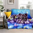 thumbnail image 1 of Flannel Blanket Animal Tiger Lion Printed Cover Blanket Character Travel Portable Blanket, 1 of 1