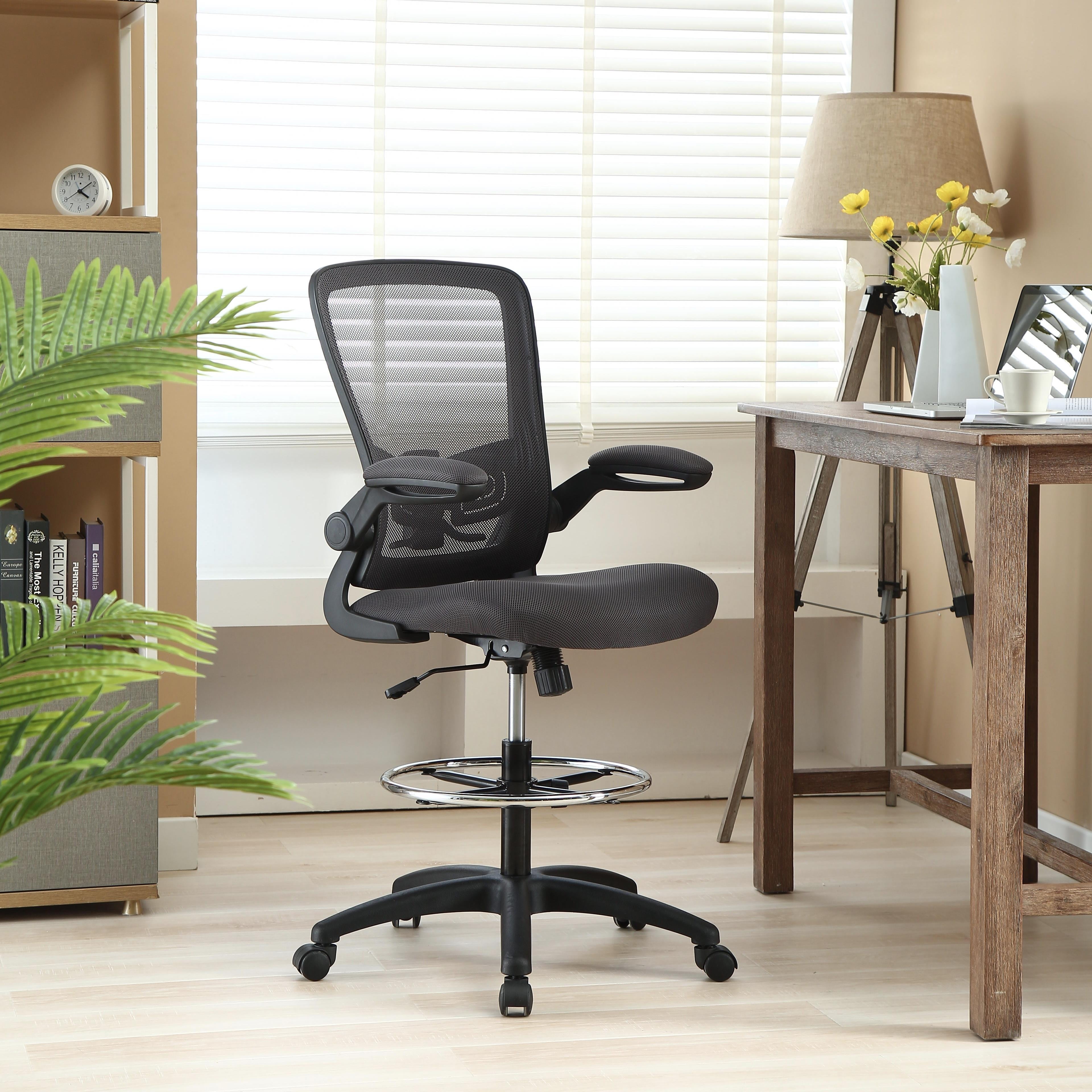 Serena Mesh Drafting Chair, Tall Office Chair for Standing Desk by