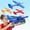 Red,Orange,Blue, variant on DISEN 3 Pack Catapult Airplane Foam Glider Outdoor Toy for 4-12 Years Old Kids, Red Orange Blue
