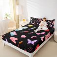 thumbnail image 4 of Manfei Girls Kawaii Princess Twin Sheet Sets, Cartoon Modern Fashion Fitted and Flat Sheet, Cowboy Cowgirl Luxury Bedroom Decor, 3-Piece, 4 of 7