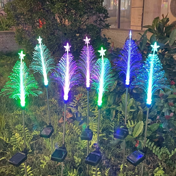 BeesClover Christmas Decorations Solar Pathway Lights Multicolor Xmas Lighting IP65 Waterproof For Outdoor Garden Yard