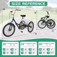 thumbnail image 5 of FICISOG 26-Inch Foldable Adult Tricycle for Women, 7 Speed Adult Folding Trikes with Rear Basket, Carbon Steel 3 Wheel Cruiser Trikes with Double-Wall Wheel Rims for Women Men Seniors, 5 of 8