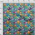 thumbnail image 3 of oneOone Polyester Spandex Teal Green Fabric Kids Fish Quilting Supplies Print Sewing Fabric By The Yard 56 Inch Wide, 3 of 4