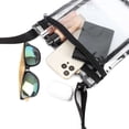 thumbnail image 5 of BadPiggies Clear Bag Stadium Approved Purse, Transparent Crossbody Bags for Women & Men, See Through PVC Messenger Handbag for Concert Sports Events Amusement Park (Black), 5 of 7