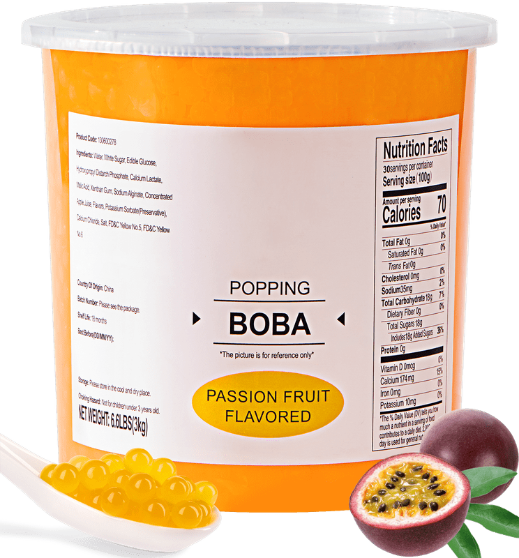 Passion Fruit Popping Boba, 2.99kg