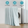 thumbnail image 2 of Flxxie Double-Sided Cooling Toddler Comforter, Lightweight and Breathable Cooling Throw Blanket, Q-Max 0.45, 50 x 60 inches, Aqua Blue, 2 of 5