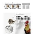 thumbnail image 5 of Farm Rooster Black And White Plaid Short Window Curtain Adjustable Tie Up Valance for Living Room Kitchen Window Drapes, 5 of 6