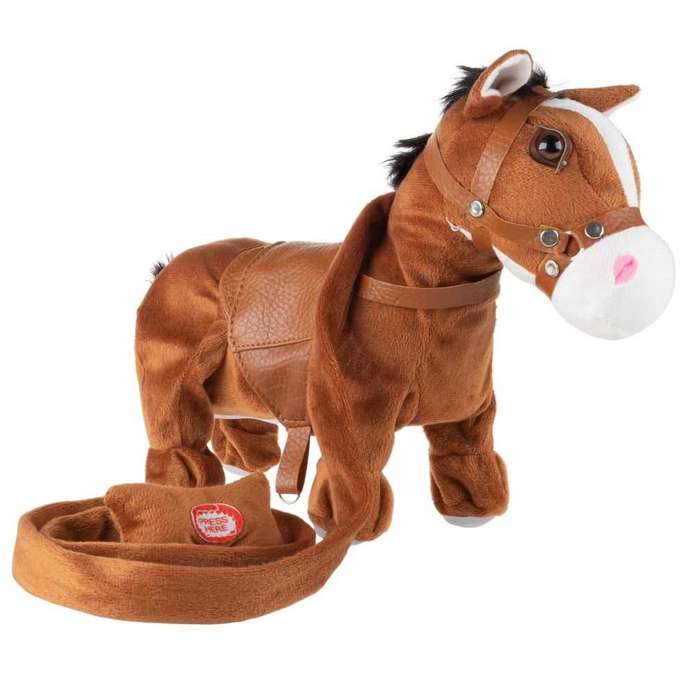 Animated Plush Horse Toy Interactive Pony that Walks, Sings a Cowboy
