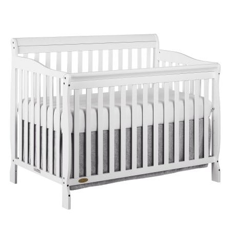 Dream On Me Ashton 5-in-1 Convertible Crib, White (Best Cribs For Short Moms 2019)