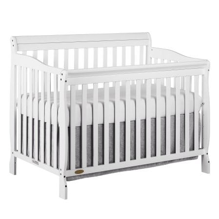 Dream On Me Ashton 5-in-1 Convertible Crib, White (Best Cribs For Twins)