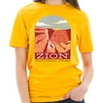 thumbnail image 3 of Oversized Zion National Park Cotton Short Sleeve Deluxe Jersey Graphic Shirt - Taxi Gold XL, 3 of 4
