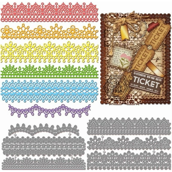 Gorgeous Lace Cutting Dies Metal Frame Corner Border Die Cuts Decoration Cutting Embossing Templates for Scrapbooking Crafts Paper Cards Making