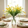 thumbnail image 5 of Gaecuw Artificial Calla Lily Bouquet, Faux Silk Flower, Realistic Floral Decor for Home Wedding Vase, with Green Leaves and Flexible STALKs, in Yellow, 5 of 6