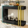 thumbnail image 3 of Einhomn Narrow Console Table,2-Tier Sofa Table with Storage Behind Couch,42.5" Wooden Entryway Table for Hallway,Living Room,Entrance,Foyer-Black, 3 of 11
