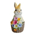 thumbnail image 1 of Gift Baskets for All Occasions, Simulated Solar Rabbits Sitting Basket Resin Ornament 20x10cm, Garden & Home Decoration Spring Decorations for Home, 1 of 7