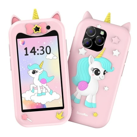 4G Small Unicorn Smartphone with 3GB+32GB, 3.0" HD Touch Screen,Dual Card Slot, Pocket Cellphone, Best Gift for Kids, Mini Phone for Kids - Pink