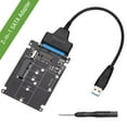 thumbnail image 4 of 2X M.2 NGFF or MSATA to 3.0 Adapter USB 3.0 to 2.5 Hard Disk 2 in 1 Converter Reader Card with Cable, 4 of 7