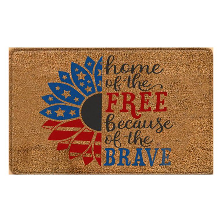 Retro American Flag Patriotic Entrance Door Mat Welcome Floor Mat for  Indoor Apartment Home Office Durable