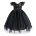 thumbnail image 2 of Hicidod Flower Girl Vintage Sequin Dress Kids Sparkly Rhinestone Tulle Formal Dresses Photo Shoot Wedding Party Prom Dress, 2 of 7