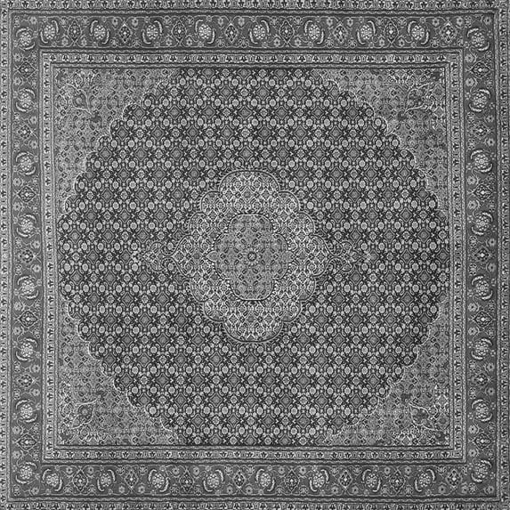 Ahgly Company Indoor Square Persian Gray Traditional Area Rugs, 4' Square