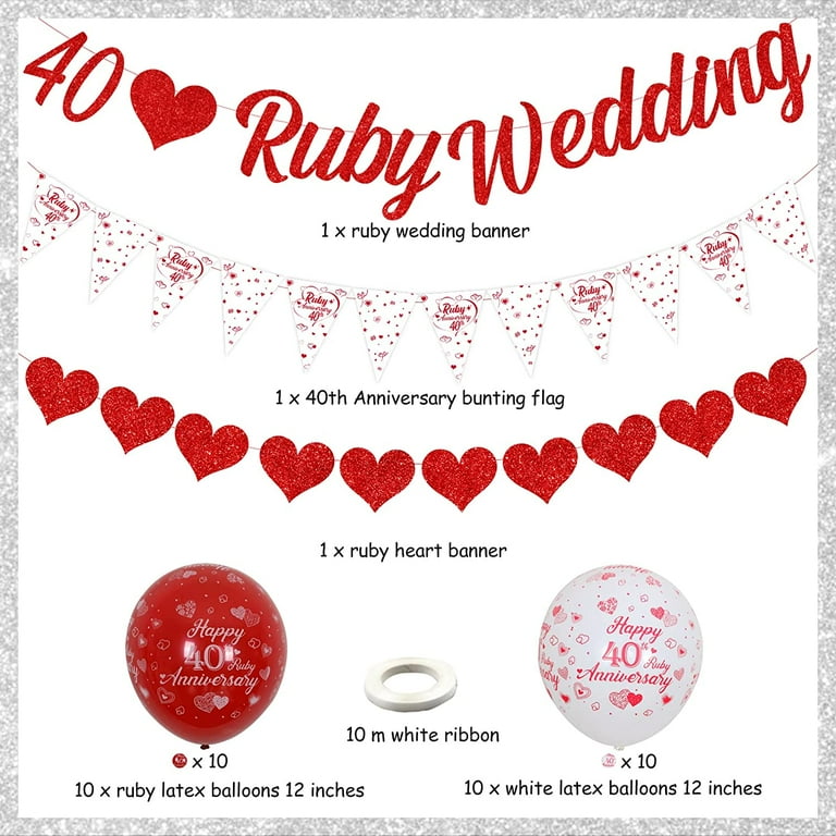 Ruby wedding anniversary deals