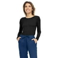 thumbnail image 2 of MediChic Scrubs Women's Knit Ultrasoft Stretch Long Sleeve Under Scrub T-Shirt, 2 of 9