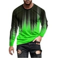 thumbnail image 3 of WRKEKC Chemises à Manches Longues pour Hommes, T-Shirts à Manches Longues pour Hommes, T-Shirt Blouse Imprimé à Col Rond Décontracté à Manches Longues pour Homme, 3 of 6