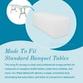 thumbnail image 3 of Leading Linens 2 pc 8 ft Rectangular Fitted Black Polyester Tablecloths - Stain & Wrinkle Resistant Washable Dining Table Cover for Wedding Reception Banquet Party Event, 3 of 4
