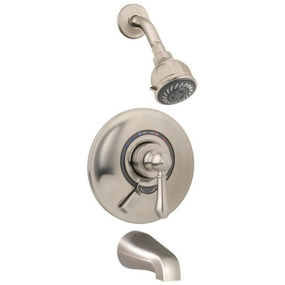 Allura Single Handle 2-Spray Tub/Shower System with VersaFlex™ Integral Diverter in Satin Nickel (Valve Included)
