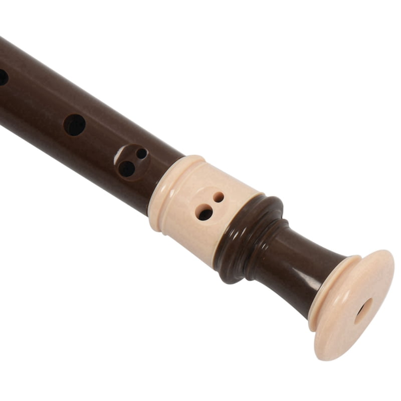 3X Abs Recorder Soprano Clarinet Long Flute Baroque Recorder Fingering Musical Instrument (Coffee)