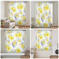 thumbnail image 6 of Yellow Watercolor Floral Sheer Curtains 84 Inches Long, Spring Flower Abstract Art Light Filering Curtains, Breathable Simi Curtain Privacy Drapes for Living Room Bedroom Lightweight Window Treatment, 6 of 9