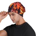 thumbnail image 3 of Rocae Magical Stained Glass Castle for Beanies Hats for Men Women Warm Chunky Knit Hats Winter Adult Milk Silk Knitted Beanie, 3 of 7