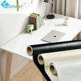 thumbnail image 2 of Papier Peint en Bois Autocollant Blanc PVC Imperméable Film Décoratif Armoire de Cuisine Chambre Garde-Robe Rénovation de Meubles Autocollants Mat Jaune Pur 40cmX3m, 2 of 6