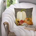 thumbnail image 5 of Sofa Pillow Covers, Zippered Pillowcases 18X18Inch 2 Pack Throw Pillow Covers Watercolor White Pumpkin red Poppy Fall Leaf Wood for Home Sofa, 5 of 6