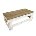 thumbnail image 1 of del Hutson Designs Reclaimed Wood Farmhouse Rustic Coffee Table, Dark/White, 1 of 8
