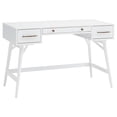 thumbnail image 2 of Miekor Furniture White 3-Drawer Rectangle Mid-century Writing Desk W5U871, 2 of 8