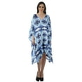 thumbnail image 2 of Moomaya Womens Georgette Short Beach Kaftan Beachwear Bikini Coverup Midi Dress, 2 of 6