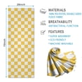 thumbnail image 2 of Yellow White Checkerboard Checkered Pattern Hot Yoga Mat Towel Non Slip for Hot Yoga - Quick-Drying Yoga Mat Cover with 4 Corner Pockets with Travel Bag - Hot Yoga Towel Non Slip 70"x26", 2 of 6