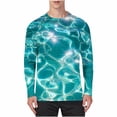 thumbnail image 2 of VBVC Men's UPF 50+ Long Sleeve Rash Guard T-Shirt,Colorful Swirl Quick Dry Lightweight Swim Shirt For Men,Mint Green,S-5XL, 2 of 5