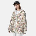 thumbnail image 3 of Fotbe Floral Chaqueta con Protección Solar UPF 50+ para Hombre y Mujer, Camisa con Capucha y Bolsillos-Small, 3 of 7