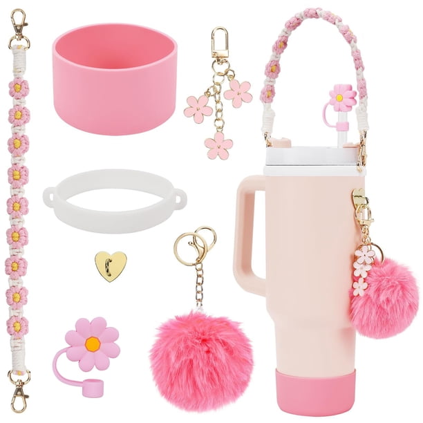 Set de accesorios Stanley Cup, 7 piezas para vasos de 40oz y 30oz, rosa (no incluye tazas)