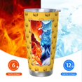 thumbnail image 6 of Picia Burger 1 Pattern 20 oz Tumbler Stainless Steel Vacuum Insulated Coffee Ice Cup Double Wall Travel Flask Dual Lid Water Bottle, Eco-friendly Car Cup, 6 of 8