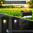 thumbnail image 5 of SDOTXA 16 Pack Solar Deck Lights Outdoor  Color Glow Solar Step Lights  Waterproof LED Solar Fence Lights for Stair  Patio  Pathway and Garden  Color Changing, 5 of 7