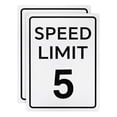 thumbnail image 1 of Uxcell 2-Pack Speed Limit 5 MPH Sign 16" x 12" Aluminum Weather Resistant Traffic Sign, 1 of 2