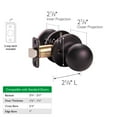 thumbnail image 6 of Design House Ball Passage Adjustable 2-Way Hall and Closet Door Knob, Matte Black, 6 of 15